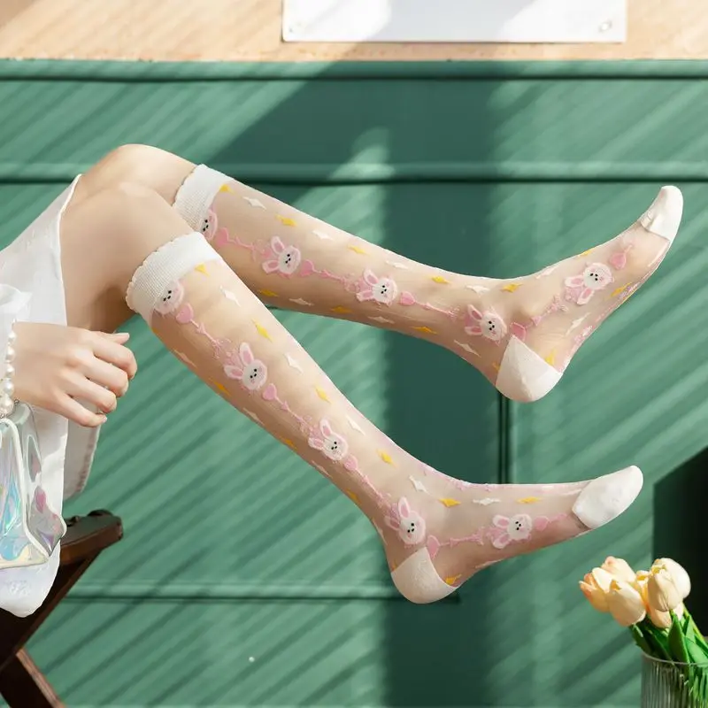 Crystal Mesh Fabric - Summer Thin Women Stockings Ultra-thin Transparent