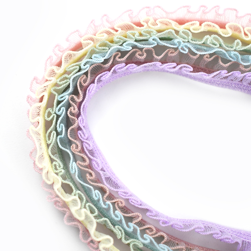 Lace Ribbon Trim - 6mm 10/20/45Meters Pleated Lace Elastic Bands