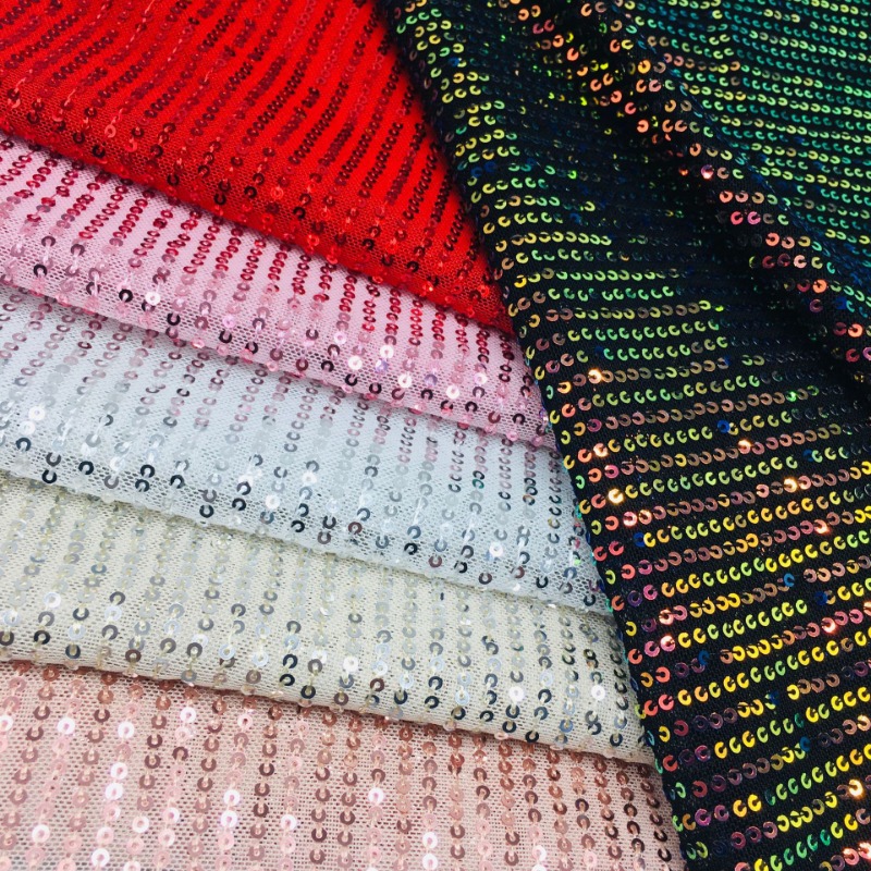 3mm Elastic Mesh Sequins Shinn - Crystal Mesh Fabric ulasan dan harga