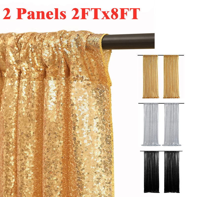 Gold/Silvery Sequin Backdrop C - Sequin Fabric Panel ulasan dan harga