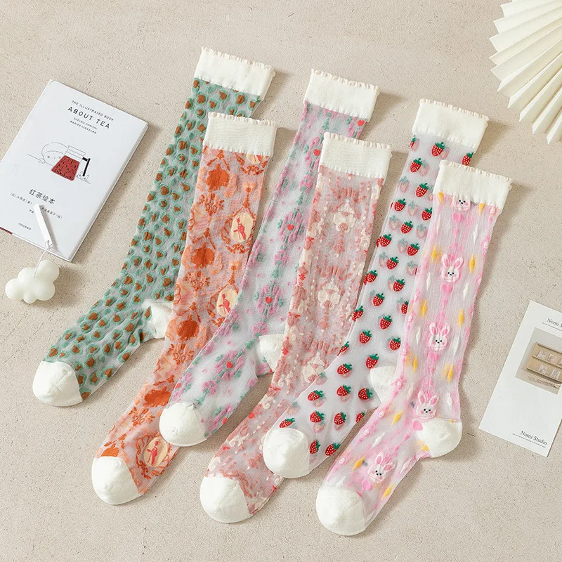 Summer Thin Women Stockings Ul - Crystal Mesh Fabric ulasan dan harga