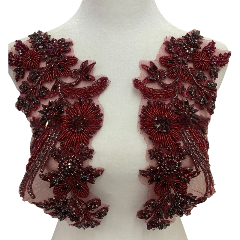 49MC Embroidery Beadwork Wheat - Applique Patch Flower ulasan dan harga