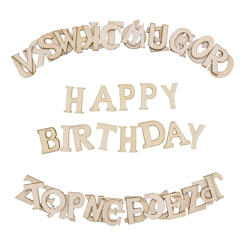 100pcs Letters Wooden Alphabet - Embellishments For Scrapbooking ulasan dan harga