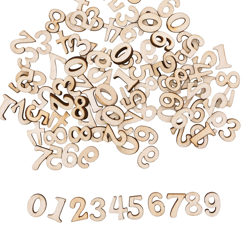 100pcs Letters Wooden Alphabet - Embellishments For Scrapbooking ulasan dan harga