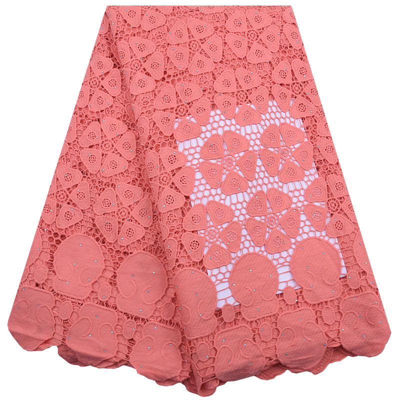African Guipure Lace Fabric Wi - Crystal Mesh Fabric ulasan dan harga