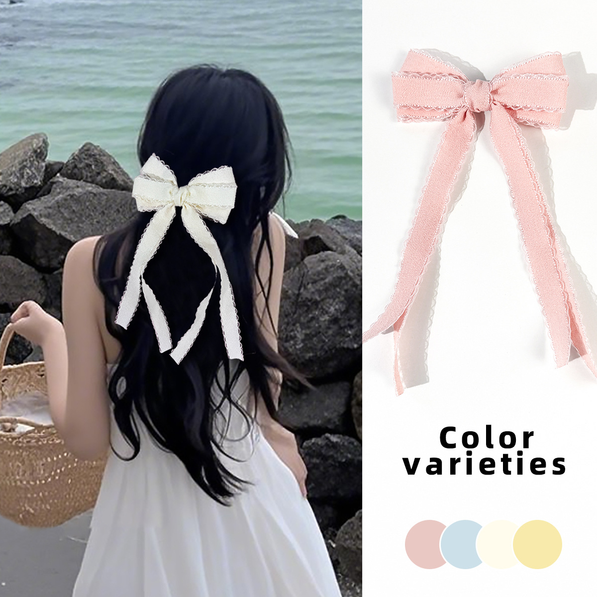 Bulk 20pc Long Tassel Hair Cli - Lace Ribbon Trim ulasan dan harga
