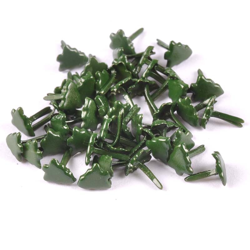 50pcs Mini Christmas Tree Brad - Embellishments For Scrapbooking ulasan dan harga