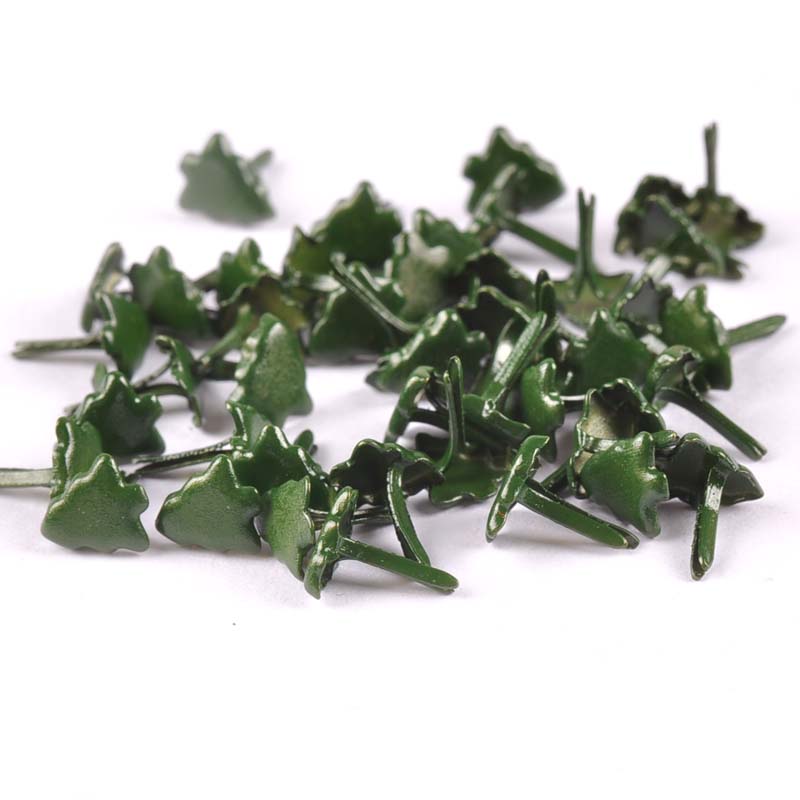 50pcs Mini Christmas Tree Brad - Embellishments For Scrapbooking ulasan dan harga