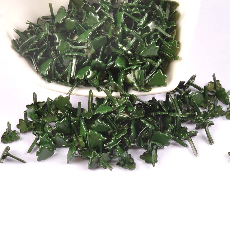 50pcs Mini Christmas Tree Brad - Embellishments For Scrapbooking ulasan dan harga