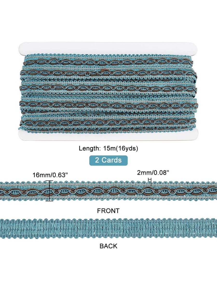 32 Yards Blue Braid Tirm for S - Fringe Ribbon Sewing ulasan dan harga