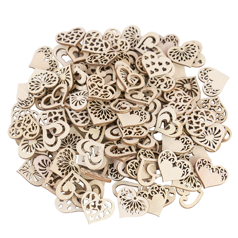 50/100pcs Hollowed Heart Patte - Embellishments For Scrapbooking ulasan dan harga