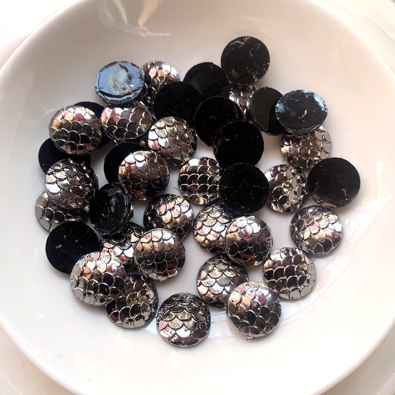 80PCS 12mm black metal Colors  - Embellishment Glue Craft ulasan dan harga