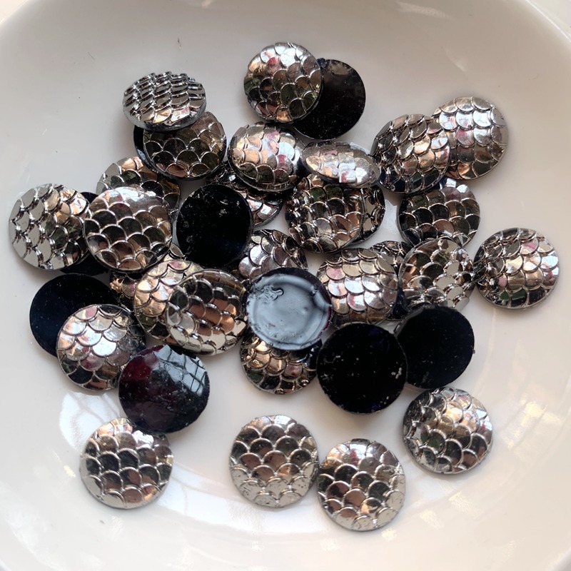 80PCS 12mm black metal Colors  - Embellishment Glue Craft ulasan dan harga
