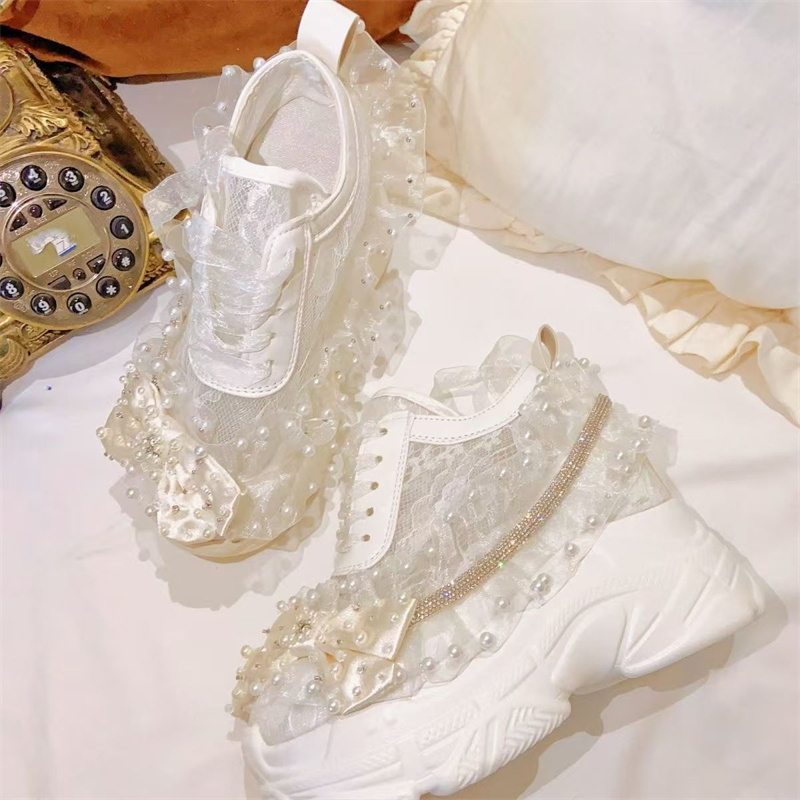 Thick bottom lace ribbon rhine - Crystal Mesh Fabric ulasan dan harga