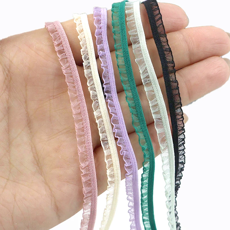 6mm 10/20/45Meters Pleated Lac - Lace Ribbon Trim ulasan dan harga
