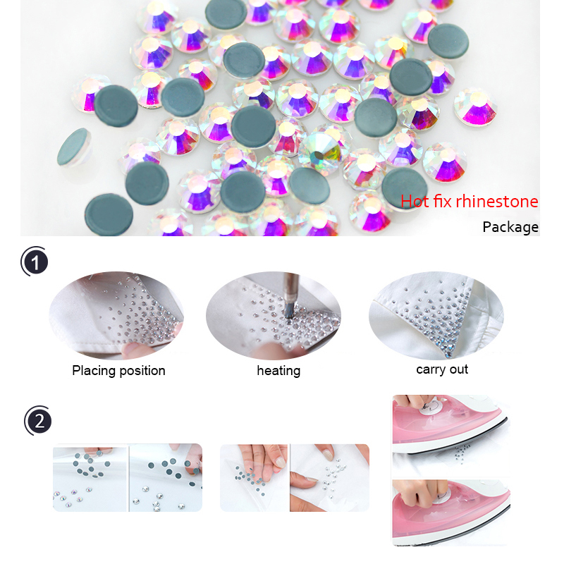 QIAO Multi-Color SS6-SS30 Crys - Hotfix Rhinestone Sheet ulasan dan harga