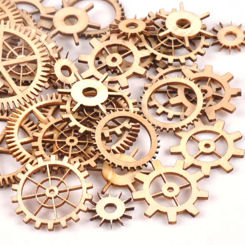 20-40mm 36pcs Unfinished Wood  - Embellishments For Scrapbooking ulasan dan harga