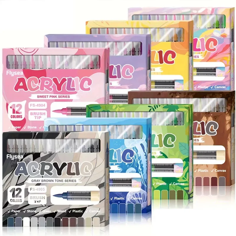 12 Colors Acrylic Markers Soft - Copic Marker Sketch ulasan dan harga