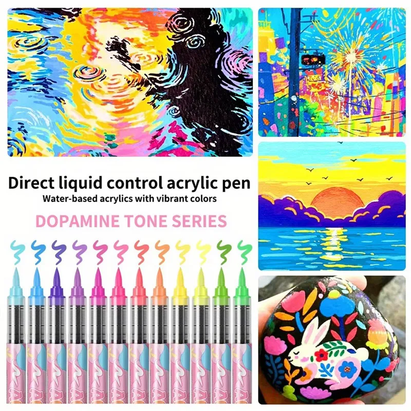 12 Colors Acrylic Markers Soft - Copic Marker Sketch ulasan dan harga