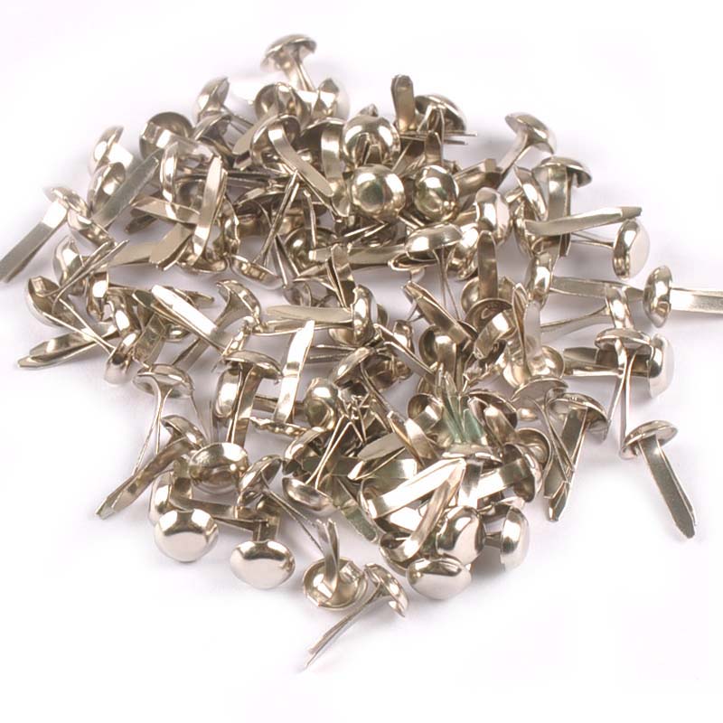 100Pcs Mix Round Brads Silver/ - Embellishments For Scrapbooking ulasan dan harga