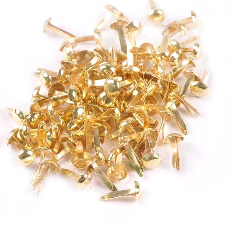 100Pcs Mix Round Brads Silver/ - Embellishments For Scrapbooking ulasan dan harga
