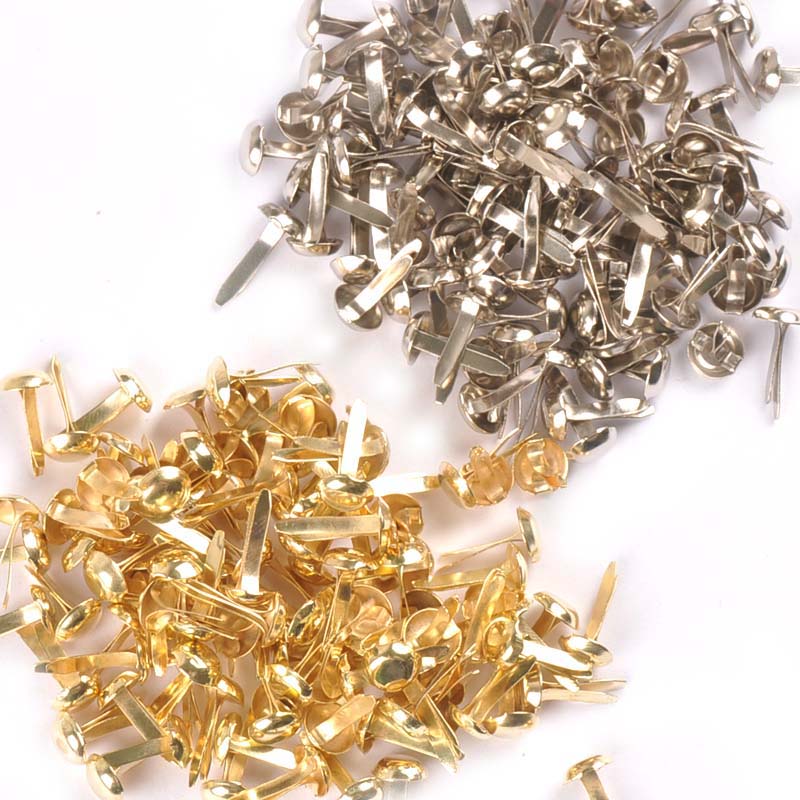 100Pcs Mix Round Brads Silver/ - Embellishments For Scrapbooking ulasan dan harga